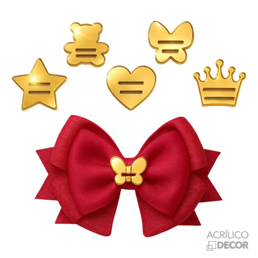 Aplique Finalizador de Laços 100 UN (Dourado Espelhado 1.5mm)