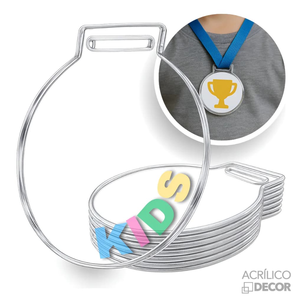 Medalha 4cm Kit 100 UN (Acrílico Cristal 2mm)