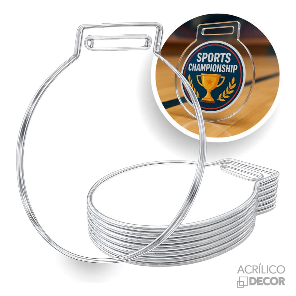Medalha 5cm KIT 100 UN (Acrílico Cristal 2mm)